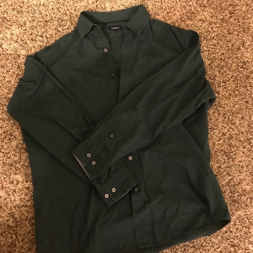 Croft and barrow green stripe button down